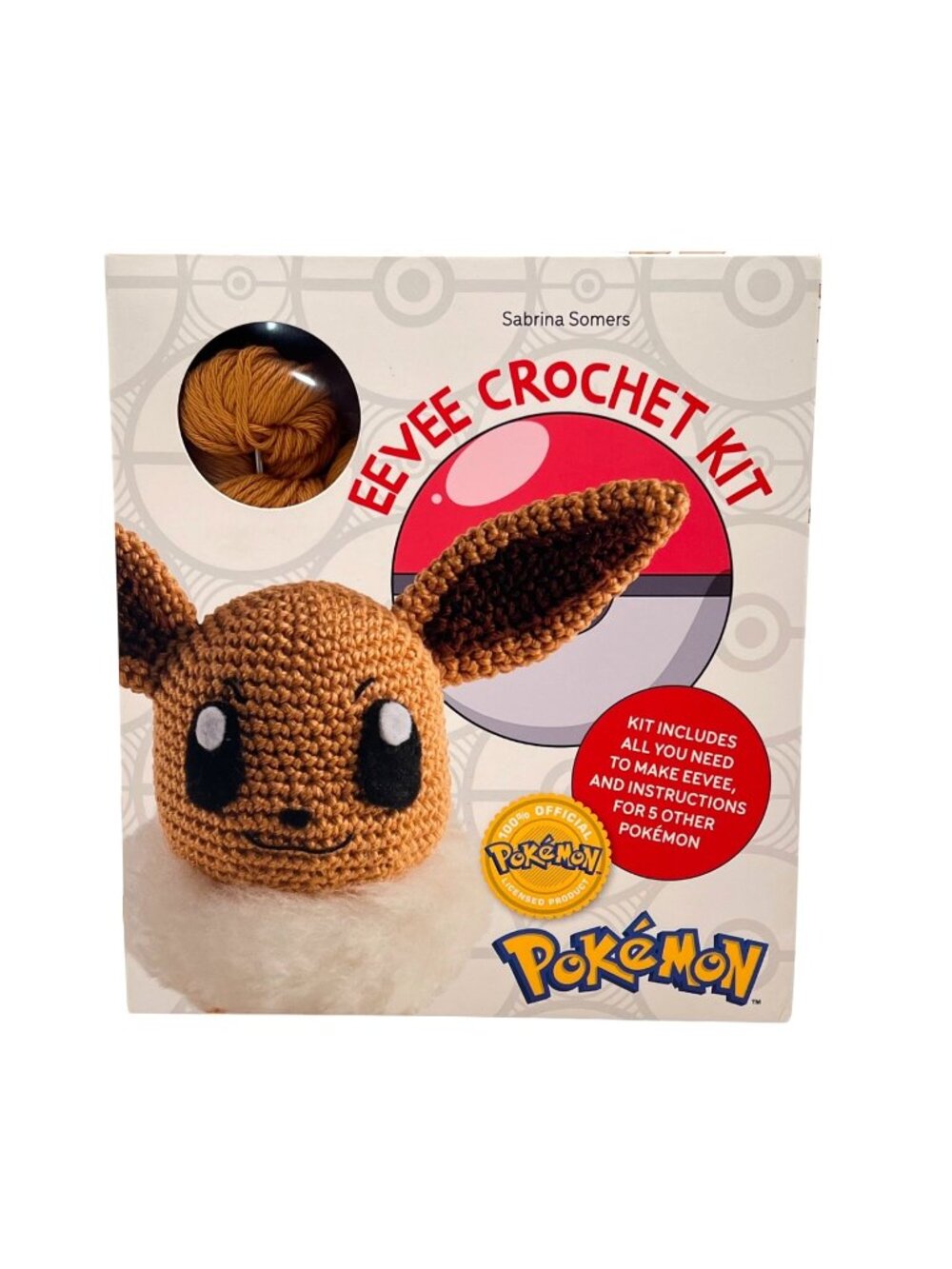 Pokemon Eevee Crochet Plushie Kit Sabrina Somers 2024 New in Box Ages 8+